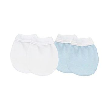 Kushies Organic Jersey Mittens Blue