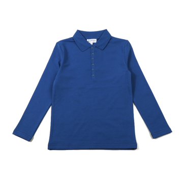 Bopop Denim Snap Bopop Girls Polo Royal Blue