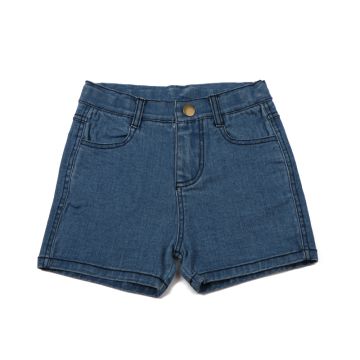 Bopop Denim Snap Shorts Blue Denim
