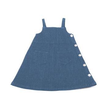 Bopop Denim Snap Jumper Blue Denim