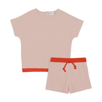 Bopop Color Block Toddler Set Pink/Red
