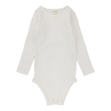 Lil Legs Ribbed Crewneck Onesie Ivory 
