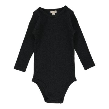 Lil Legs Ribbed Crewneck Onesie Heather Grey 