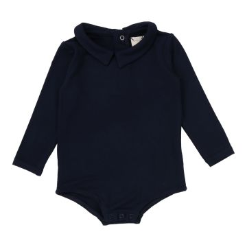 Lil Legs COLLAR ONESIE Navy