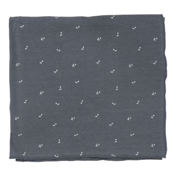 Lil Legs SCATTERED CHERRY COTTON BLANKET Slate