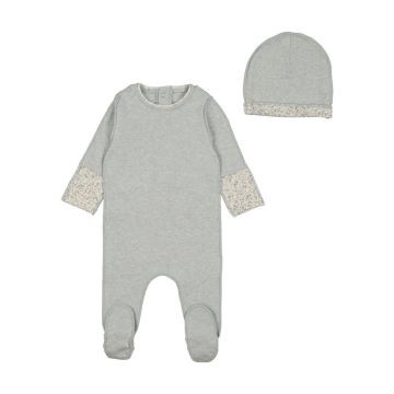 Bee and Dee Lemon Print Cuffs Footie+Beanie