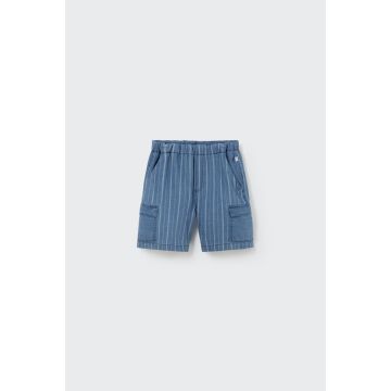 My Little Cozmo Striped denim bermuda shorts