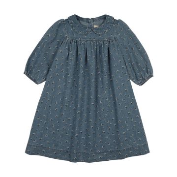 Analogie Dainty Denim 3/4 Sleeves Dress