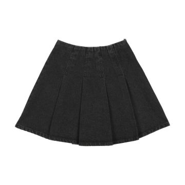 Lil Legs Pleated Denim Skirt