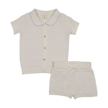 Analogie Textured Stripe Knit Set