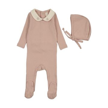 Lilette Sweetheart Collar Footie Set