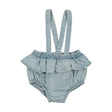 Lil Legs Denim Flutter Suspender Bloomer