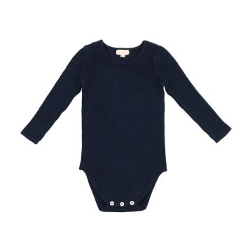 Lil Legs KNIT CREWNECK ONESIE NAVY