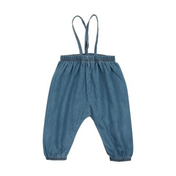 Lil Legs BUBBLE SUSPENDER PANTS DARK TENCEL