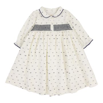 Lil Legs GEOMETRIC DRESS 3/4 Cream