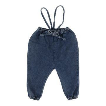 Lil Legs DENIM BUBBLE SUSPENDER PANTS