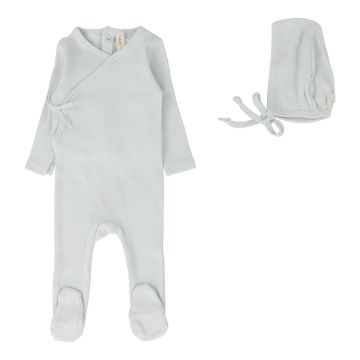 Lilette Wrapover Footie - Pale Blue Lilette Wrapover Footie - Pale Blue
