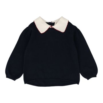 Lil Legs GIRLS KNIT TOP Navy