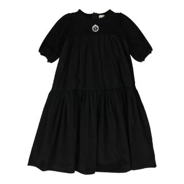 Lil Legs EMBLEM MAXI DRESS THREE QUARTER SLEEVE Black