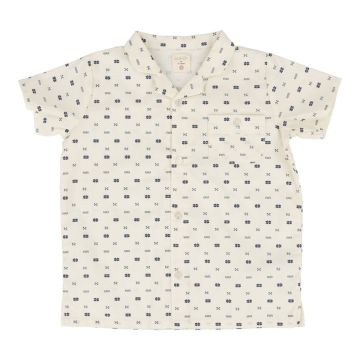 Lil Legs Geometric Collar Shirt - Cream Lil Legs Geometric Collar Shirt - Cream