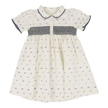 Lil Legs GEOMETRIC DRESS SS Cream