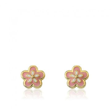 Twin Stars Flower Stud Earring