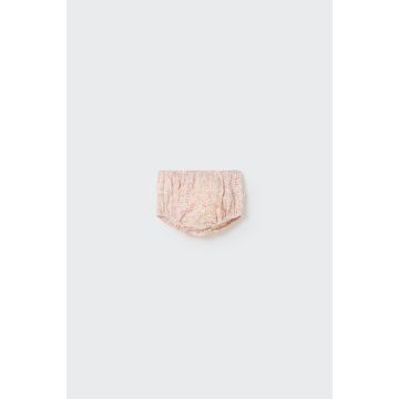 My Little Cozmo Organic floral baby bloomers neon pink