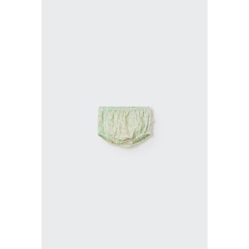 My Little Cozmo Organic floral baby bloomers Neon Green