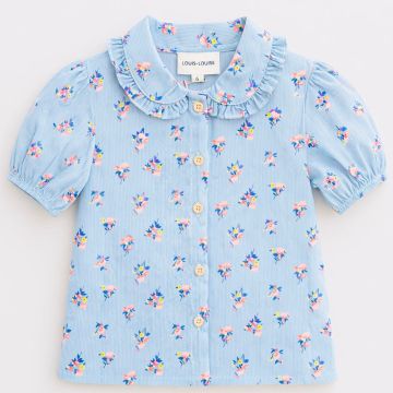 Louis Louise TUNIC JUNE COTTON BOUQUET STRIPE Blue