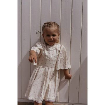LRDM Feline flower dress butterfly sleeve