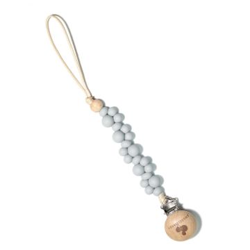 Snuggle Baby Bubble Paci Clip Light Grey