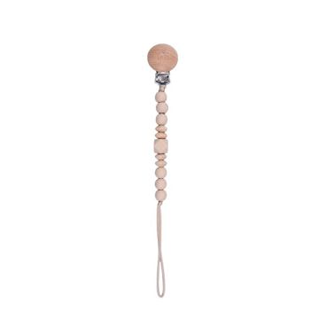 Daisy Gift Box Teething pacifier clip - Light Tan