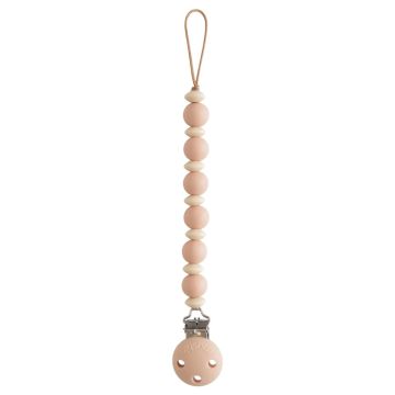 Mushie Silicone Pacifier Clip Luna Blush