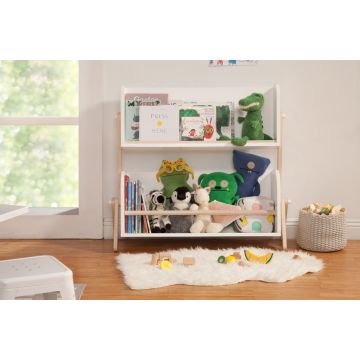 Babyletto Tally Storage and Bookshelf In White and Washed Natural