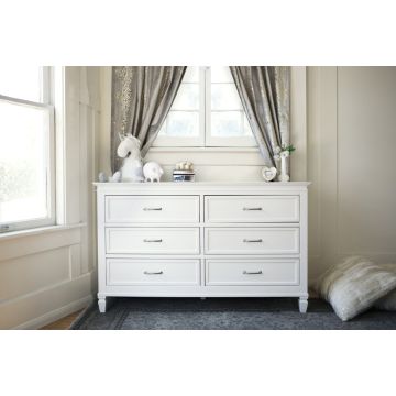 Million Dollar Baby Darlington 6-Drawer Dresser in Warm White
