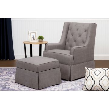 Million Dollar Baby Sadie Swivel Glider with Storage Ottoman