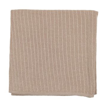 Mema Knits Pointelle Blanket Oatmeal
