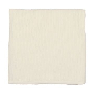 Mema Knits Pointelle Blanket Winter White