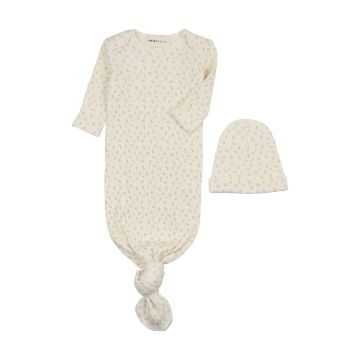 Mema Knits Sleep Gown + Beanie