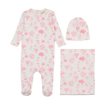 Mema Knits Toile Print Three Piece Set