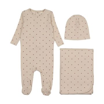 Mema Knits Heart Printed 3 pc Set 