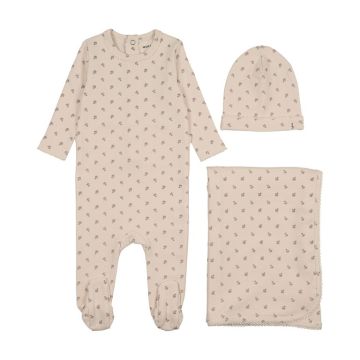 Mema Knits Berry Print 3 pc Set