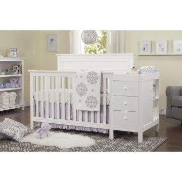 DaVinci Autumn 4-in-1 Crib & Changer Combo In White Finish
