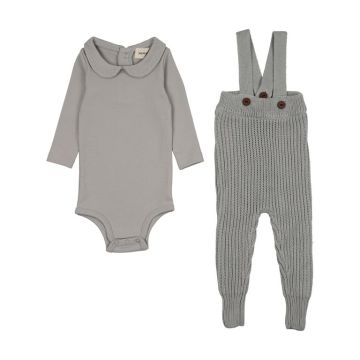 Mema Knits Knit Knit Overall + Onesie Set
