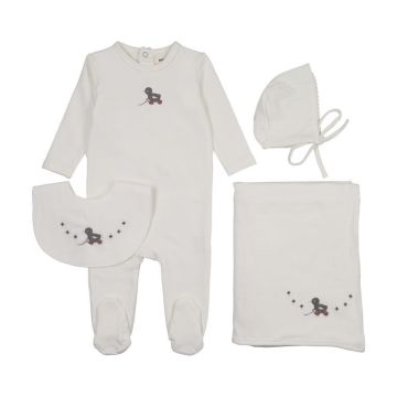 Mema Knits Embroidered Duck 4 pc Set