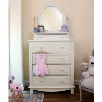 Million Dollar Baby Sullivan 4-Drawer Tall Dresser In Dove