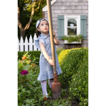 Mode Avent Light denim ruffle dress