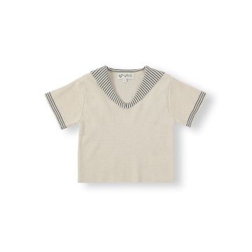 Bene Bene Marine Collar Knit T Beige