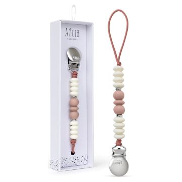 Adora Mauve Trio Pacifier Clip