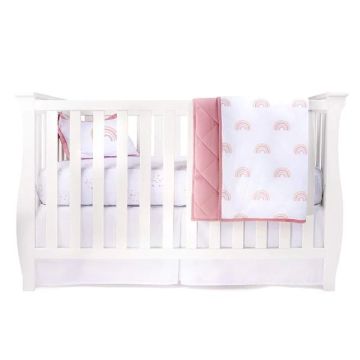 Ely's & Co 4 pc Crib Set - Pink Rainbow set